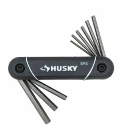 Husky 9-Piece SAE Folding Hex Key Set, Alloy Steel thumbnail 1