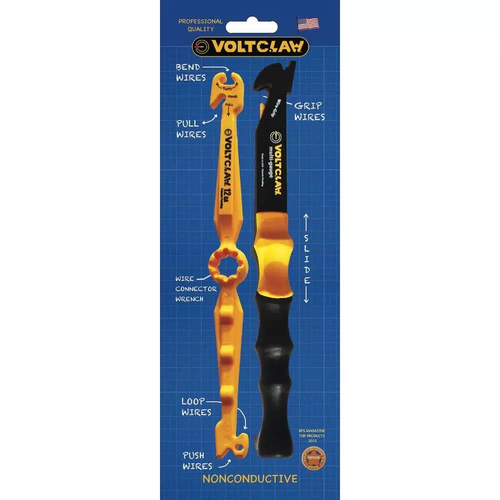Unbranded Non-Conductive Electrical Wire Pliers Combo-Pack - T-Groove & Multi-Gauge Tools