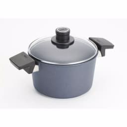 Woll Diamond Lite Induction 3.2 Qt. Cast Aluminum Nonstick Stock Pot with Glass Lid, Gray thumbnail 1