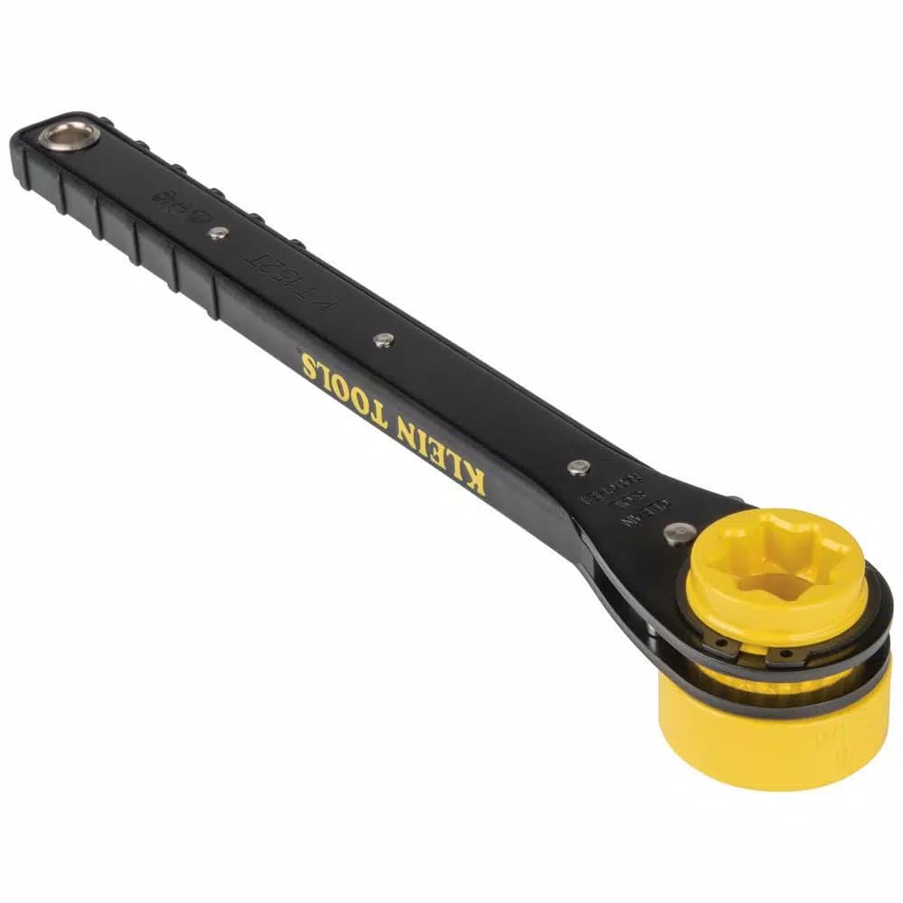 Klein Tools Ratcheting Lineman's Wrench, 4-in-1 Combination Square Socket