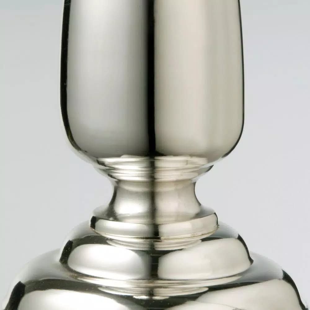Unbranded Silver Wedding Candle Holder Set of 2 - Polished Chrome Steel Pillar Candlesticks