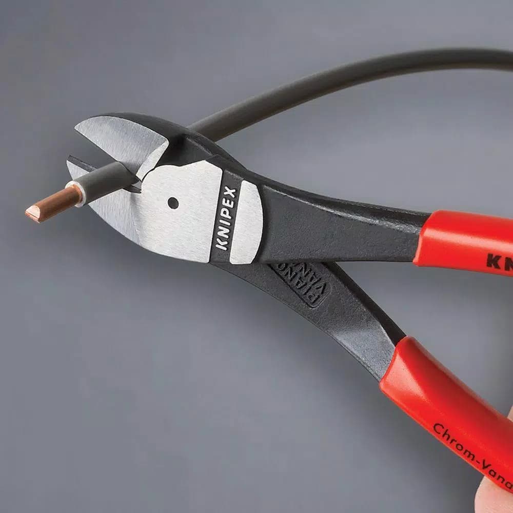 Knipex 8 in. High Leverage Diagonal Cutters, 64 HRC Forged Steel Hard Wire Cutters