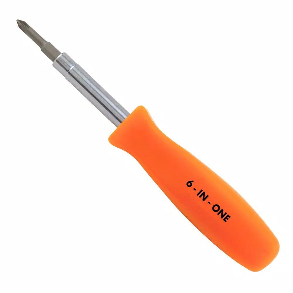 HDX 6-in-1 Screwdriver, 3-1/4 in. Shaft with Double-Sided Bits