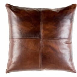 Artistic Weavers Rico Brown Solid Microsuede Throw Pillow, 20 in. x 20 in. Square thumbnail 1