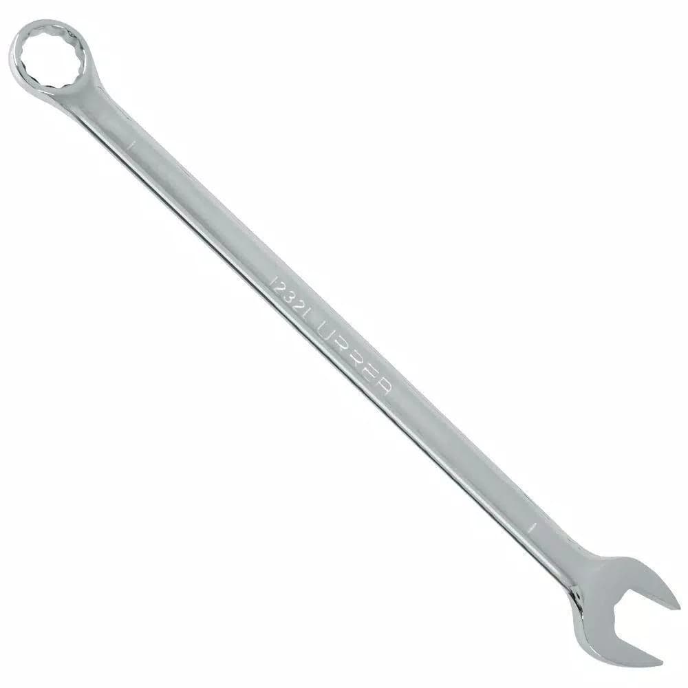 URREA 9/16 in SAE Extra Long Combination Wrench, 12-Point Box End, Chrome