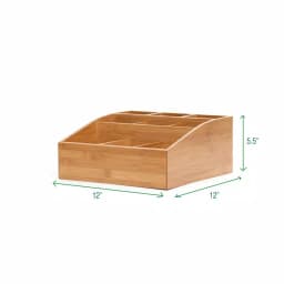 Mind Reader 9-Compartment Square Bamboo Condiment Organizer thumbnail 5