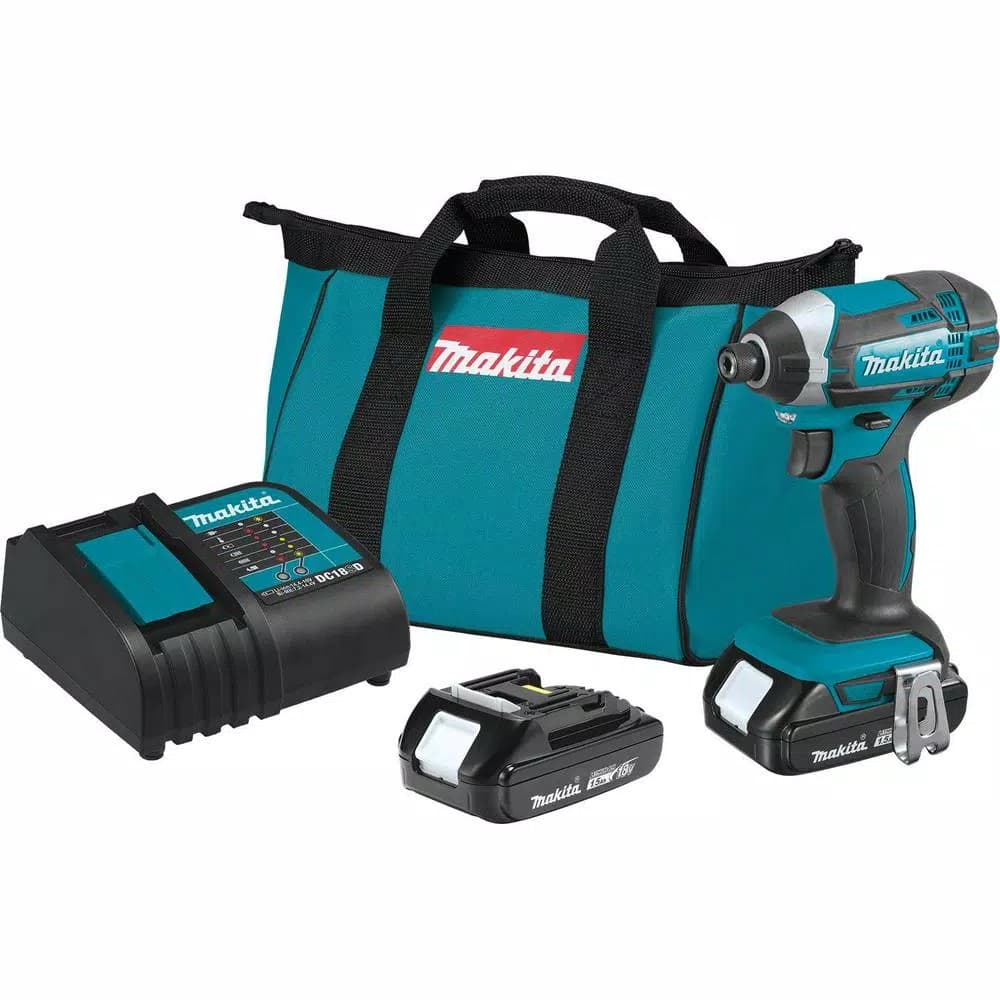 Makita 18V LXT Cordless 1/4 in. Impact Driver Kit with 1.5 Ah Battery and Charger