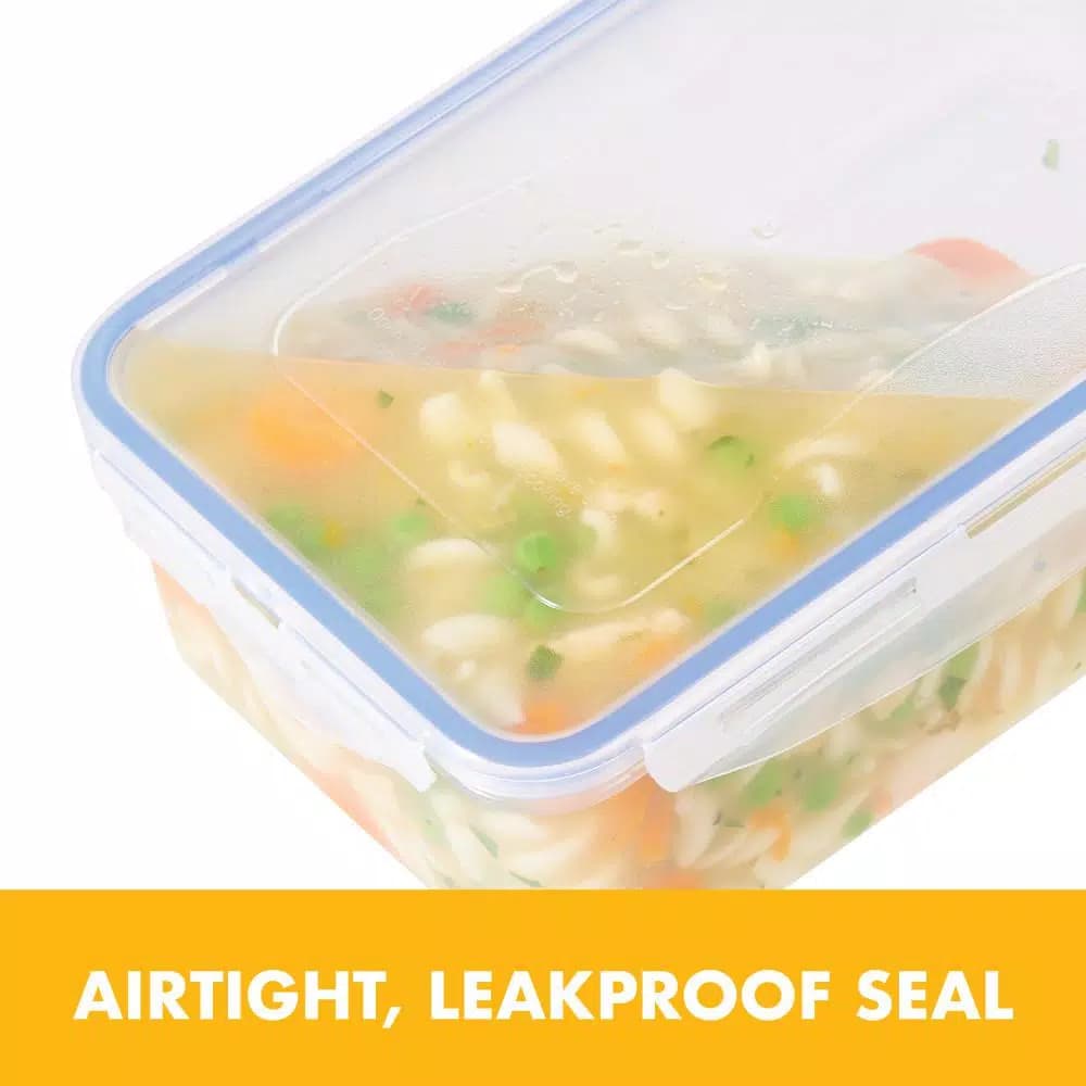 LOCK & LOCK Easy Essentials Pantry 16.5-Cup Rectangular Food Storage Container, Airtight & Leakproof Plastic Container
