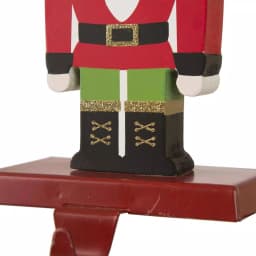 Glitzhome Nutcracker Wooden and Metal Stocking Holders, Set of 2 thumbnail 4