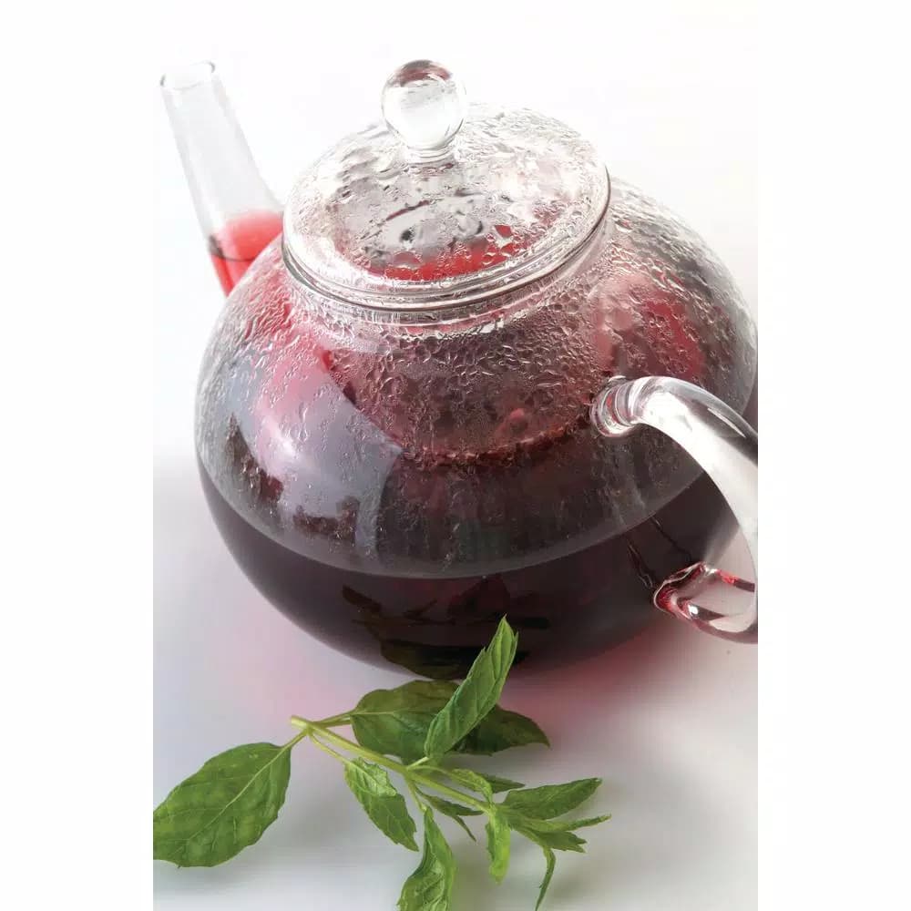 BergHOFF Essentials 4-Cup Glass Teapot with Removable Glass Infuser, Clear