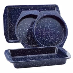 Paula Deen 4-Piece Nonstick Speckled Bakeware Set, Deep Sea Blue thumbnail 1