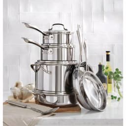 Cuisinart MultiClad 10-Piece Stainless Steel Cookware Set thumbnail 3