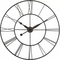Infinity Instruments Skyscraper XXL 45 in. Oversized Round Wall Clock - Black Metal thumbnail 8