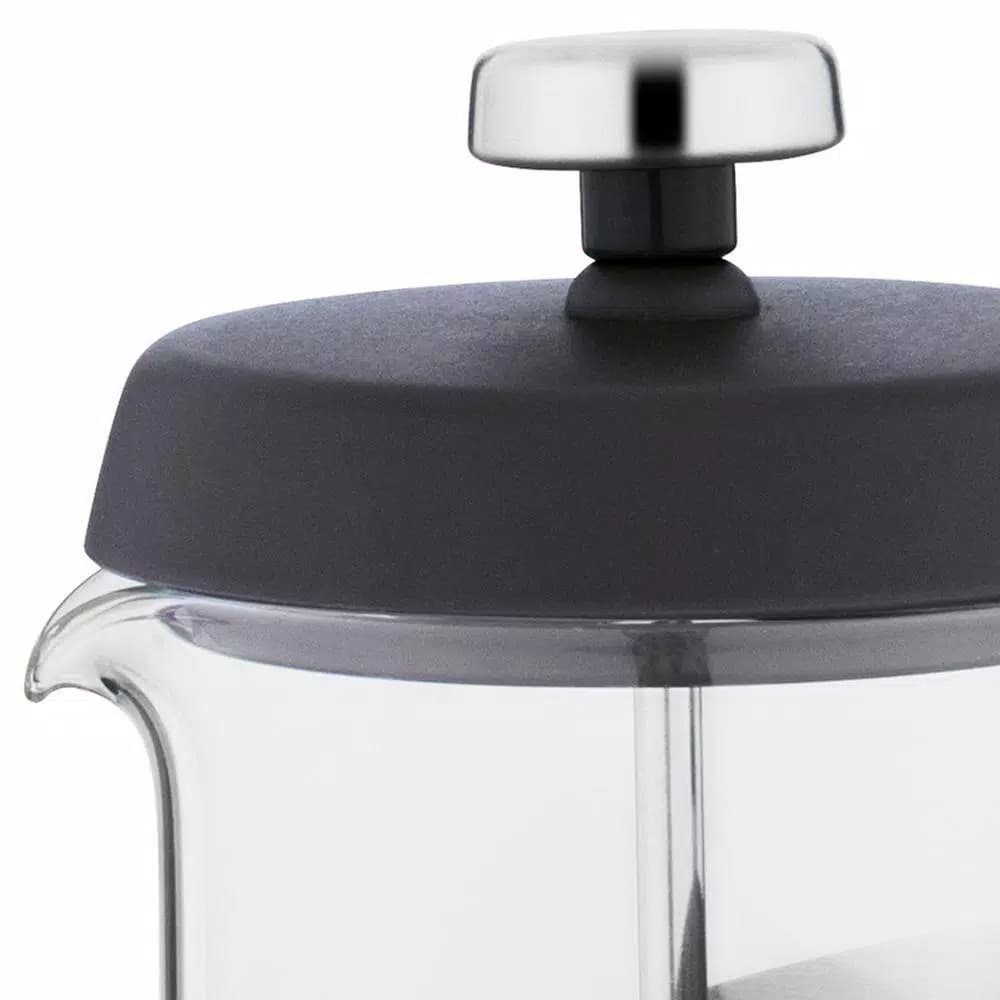BergHOFF Essentials 2-Cup Stainless Steel and Glass French Press Coffee and Tea Maker, 16 oz