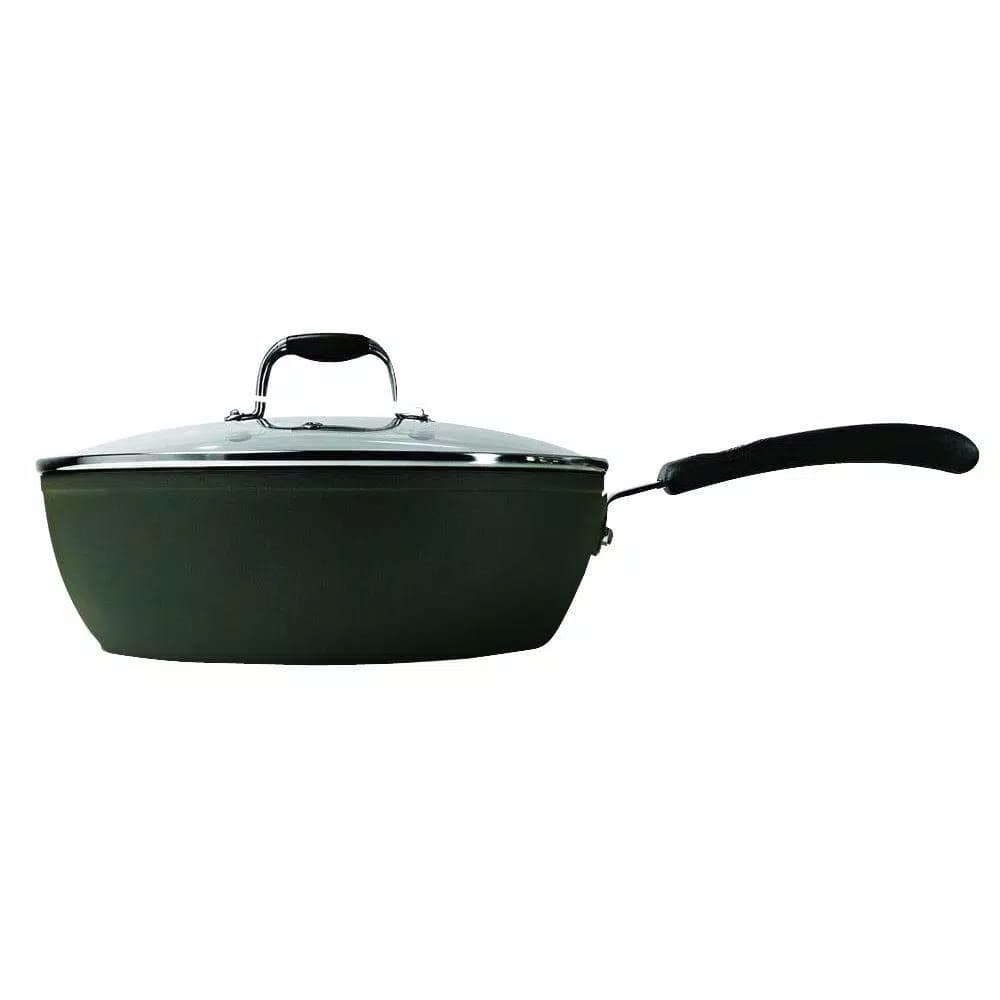 Ecolution Symphony 4 qt. Aluminum Nonstick Saute Pan with Glass Lid, Slate