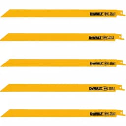 DEWALT 12 in. 14 TPI Bi-Metal Straight Back Reciprocating Saw Blade, 5-Pack thumbnail 1