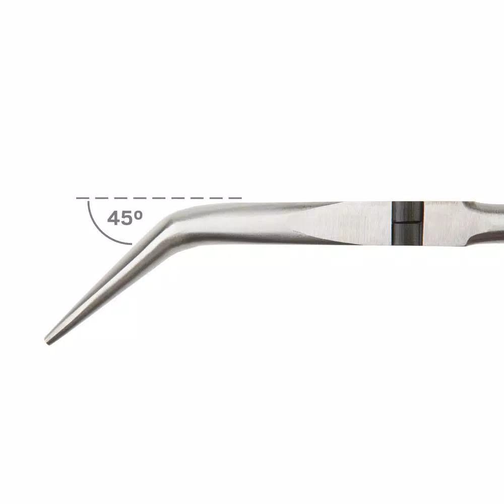 TEKTON 11 in. Long Reach 45-Degree Bent Nose Pliers