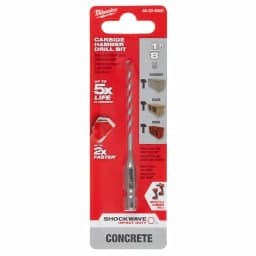 Milwaukee SHOCKWAVE 1/8 in. Carbide Hammer Drill Bit, 1/4 in. Hex Shank thumbnail 8