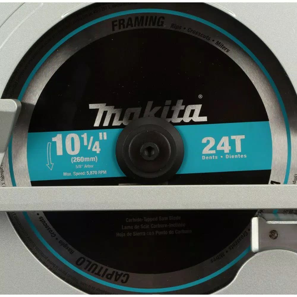 Makita 10-1/4 in. 14 Amp Corded Circular Saw with Electric Brake and 24T Carbide Blade