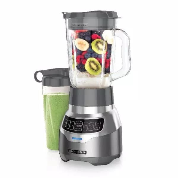 BLACK+DECKER PowerCrush 48 oz. Digital Blender with Quiet Technology, 900W, Silver