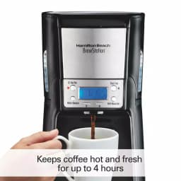 Hamilton Beach BrewStation 12-Cup Drip Coffee Maker with Internal Tank, Black/Stainless Look thumbnail 3