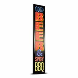 Crystal Art Gallery Cold Beer & Spicy BBQ LED Framed Marquee Sign thumbnail 2
