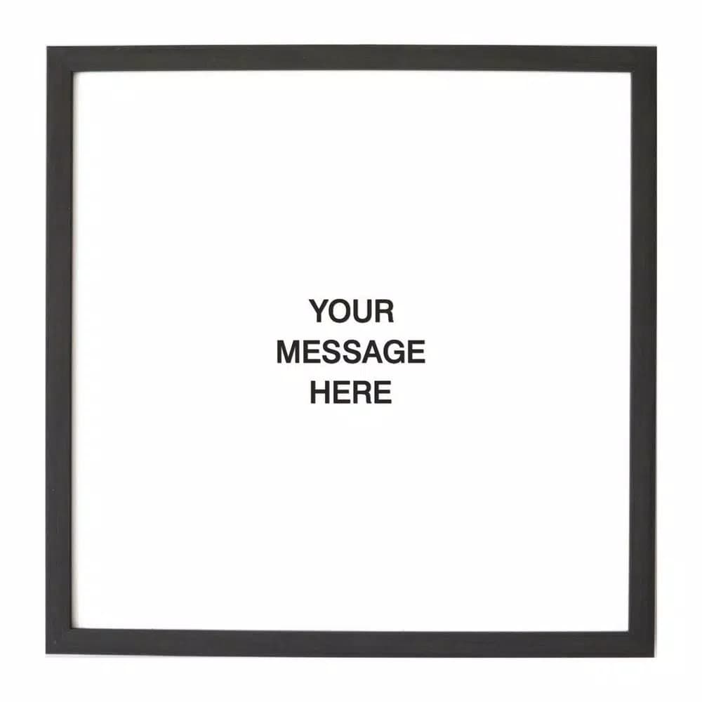 Petal Lane Home Letterlove Magnetic Memo Board with 150 Black Magnetic Letters and Ebony Frame