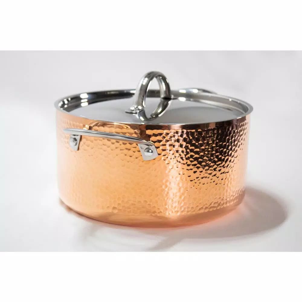 BergHOFF Vintage Collection 10-Piece Hammered Copper Stainless Steel Cookware Set