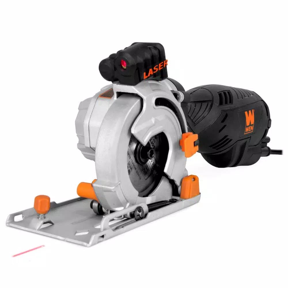 WEN 5 Amp 3-1/2 in. Compact Plunge Cut Circular Saw with Laser and Carrying Case