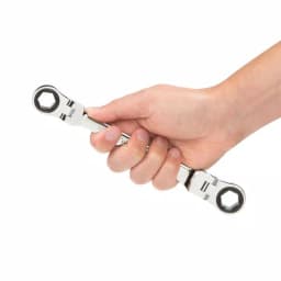 TEKTON 9/16 in. x 5/8 in. Flex-Head Ratcheting Box End Wrench thumbnail 8