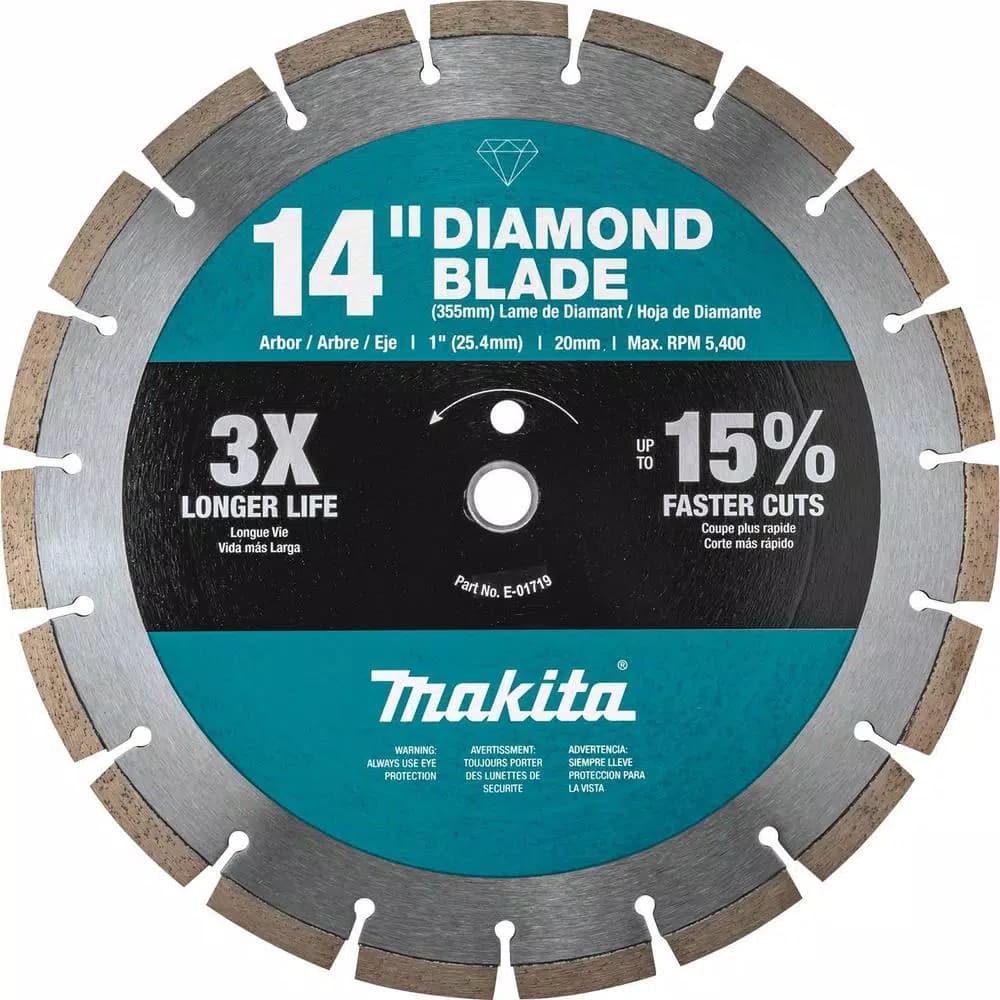 Makita 14 in. Segmented Rim Diamond Blade for General Purpose Masonry (3-Pack)