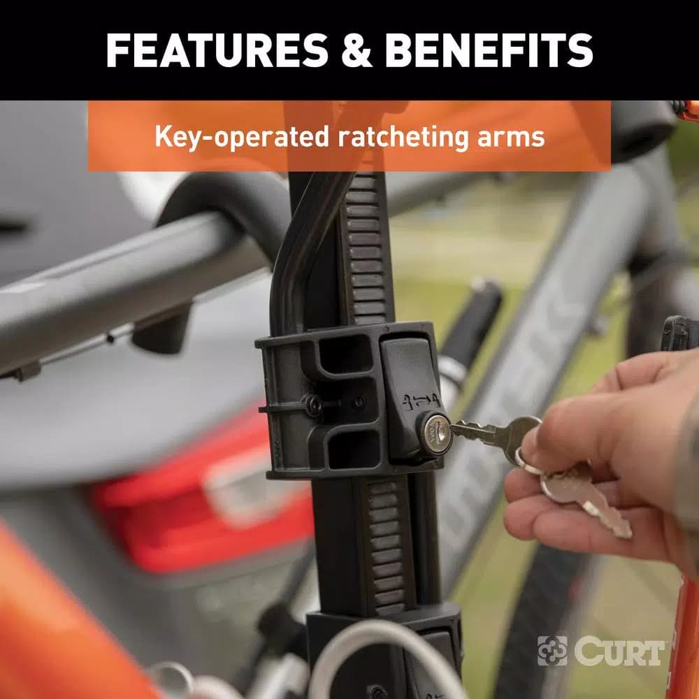 CURT 4-Bike Tray-Style Hitch-Mounted Bike Rack, 2 in. Receiver