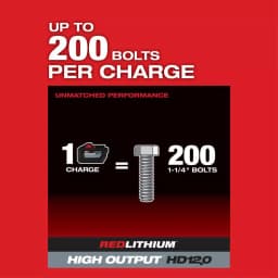 Milwaukee M18 FUEL 1 in. High Torque Impact Wrench Kit with Two 12.0 Ah Batteries and Charger thumbnail 6