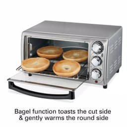 Hamilton Beach 1100-Watt 4-Slice Stainless Steel Countertop Toaster Oven thumbnail 6