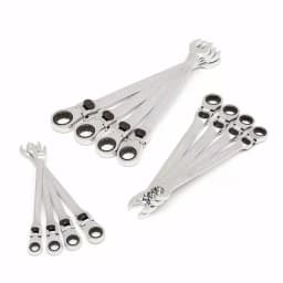 GEARWRENCH 12-Piece Metric Flex-Head Ratcheting Combination Wrench Set with Roll Pouch thumbnail 4