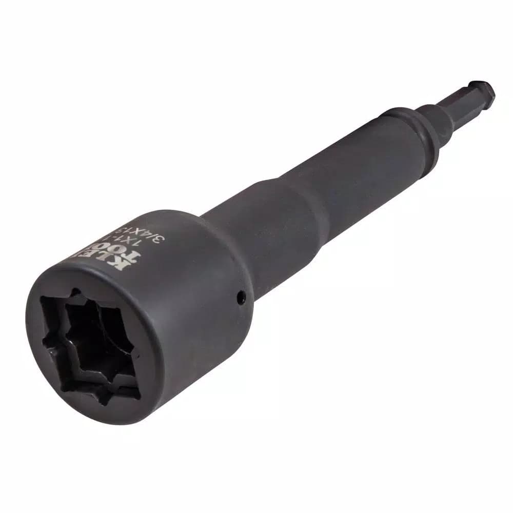 Klein Tools 4-in-1 Square Impact Socket with 7/16 in. Hex Quick-Change Adapter, 1/2 in. Square Drive
