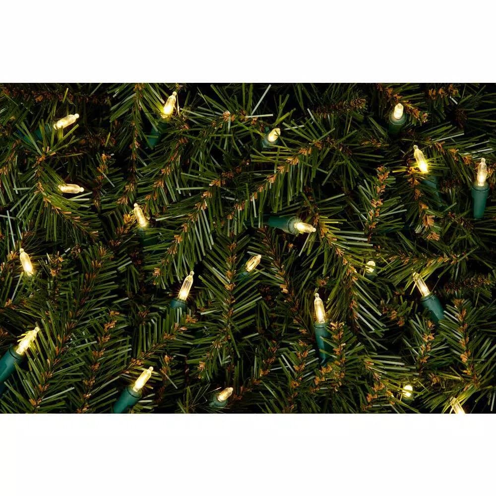 Home Accents Holiday 300-Light LED Warm White Mini String Lights, Constant On, Green Wire (Set of 2)