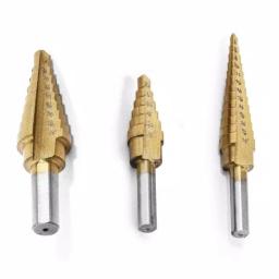 Stark 3-Piece Titanium Coated HSS Heavy Impact Step Drill Bit Set thumbnail 2