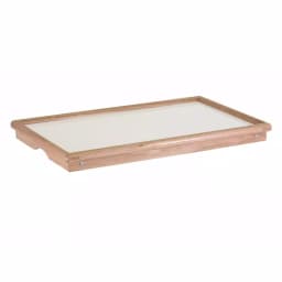 Winsome Stockton Breakfast Bed Tray, Natural Wood & Melamine Serving Tray with Foldable Legs thumbnail 2