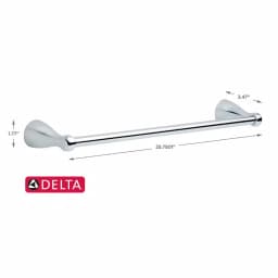 Delta Foundations 24 in. Single Towel Bar, Polished Chrome thumbnail 3