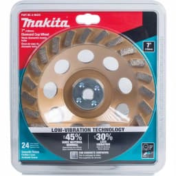 Makita 7 in. Turbo 24 Segment Diamond Cup Wheel, Anti-Vibration Design thumbnail 5