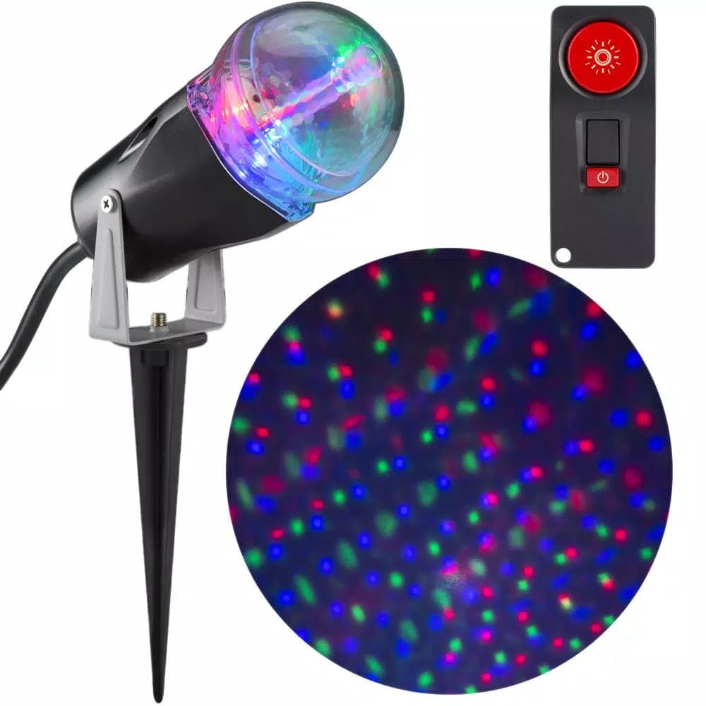 LightShow RGBW Projection Star Spinner LED Projector with Remote Control