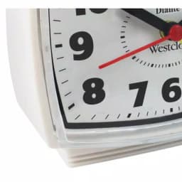 Westclox Electric Analog Alarm Clock with Snooze Function, Classic White thumbnail 3