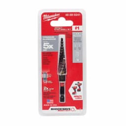 Milwaukee SHOCKWAVE Impact Duty #1 Titanium Step Bit, 1/8 in. to 1/2 in. thumbnail 4