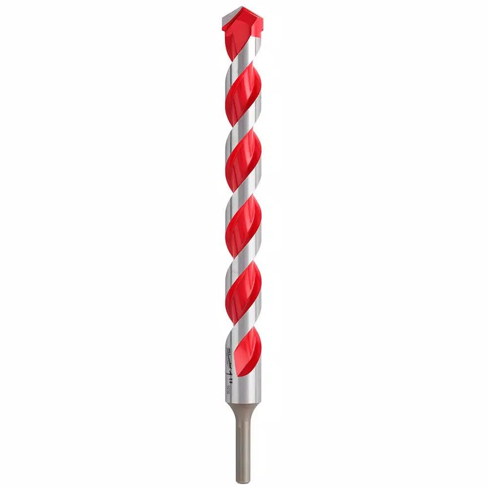 Milwaukee 1 in. x 12 in. Carbide Hammer Drill Bit for Concrete, Brick, and Block