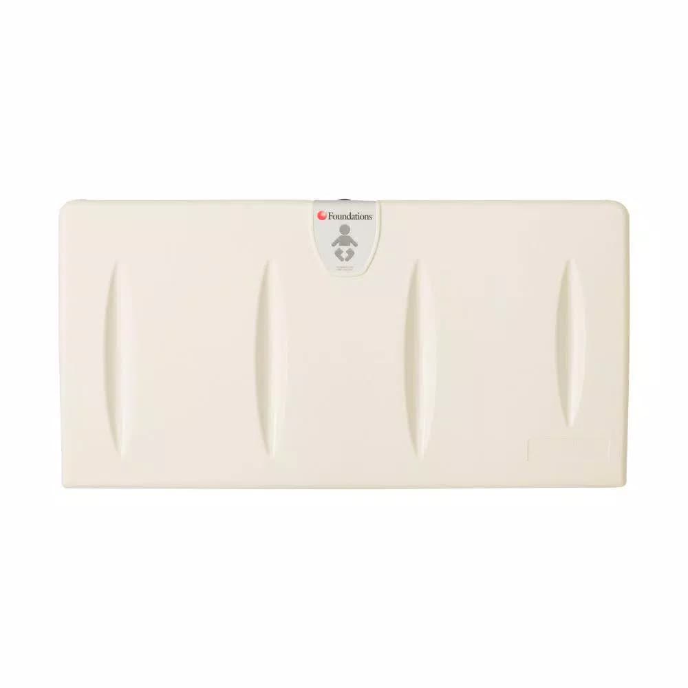 Foundations Horizontal Surface Mount Baby Changing Station with EZ Mount Backer Plate