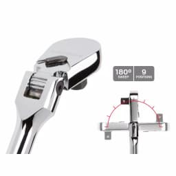 TEKTON 1/4 in. Drive x 6 in. Flex Ratchet with 90-Tooth Gear thumbnail 3