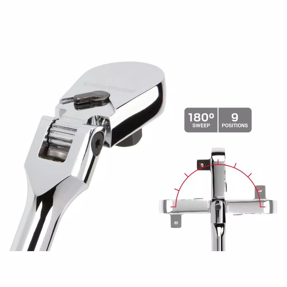 TEKTON 1/4 in. Drive x 6 in. Flex Ratchet with 90-Tooth Gear