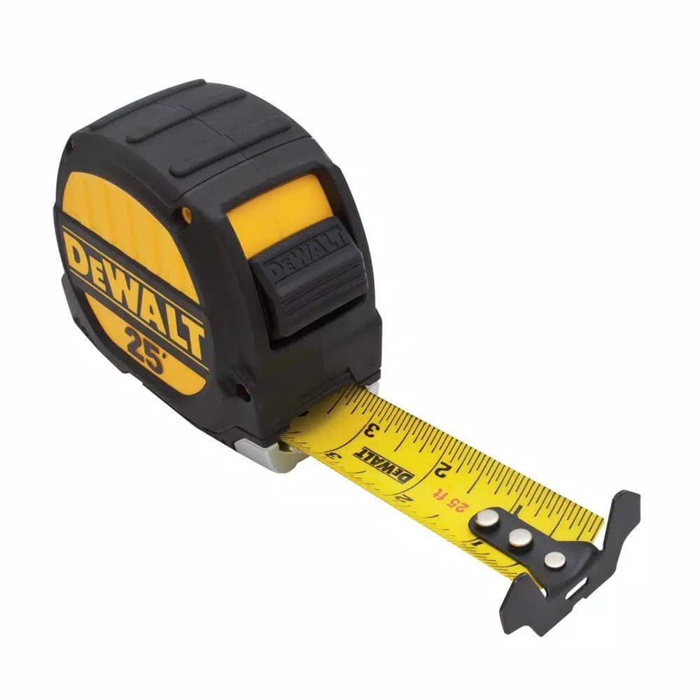 DEWALT 25 ft. x 1-1/4 in. Heavy-Duty Construction Tape Measure with Reinforced ABS Housing