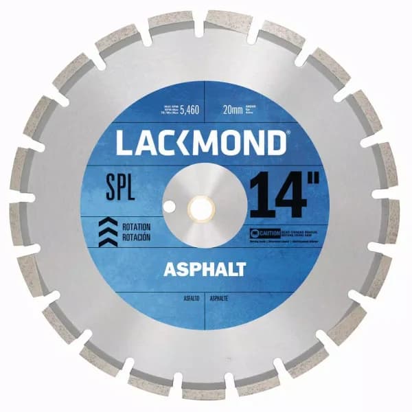 Lackmond SPL Series 14 in. Asphalt and Block Diamond Saw Blade - 20 mm Arbor